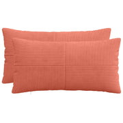 Federa 2 pcs ALMELO Rosso Arancio 40 x 80 cm corduroy 914617