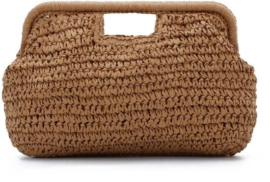Borsa da Sera con Clutch per Donna in Raffia per Matrimonio, Festa e Giorno di Lavoro, Tela di Raffia Tessuta per Vacanza di Spiaggia