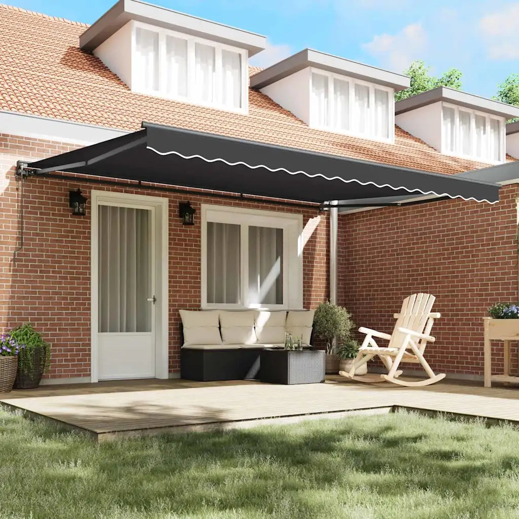 vidaXL Tenda Retrattile Antracite 450x300 cm Tessuto