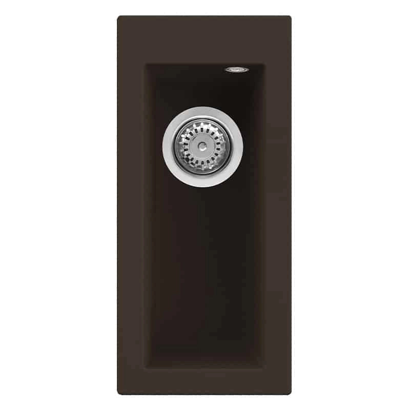 Lavello Elleci Incasso 1 vasca 23x50 Quadra 50 Granitek Espresso Marrone LGQ05078
