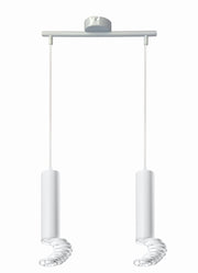 Lampada a sospensione Tuba bianca 2xGU10 Candellux