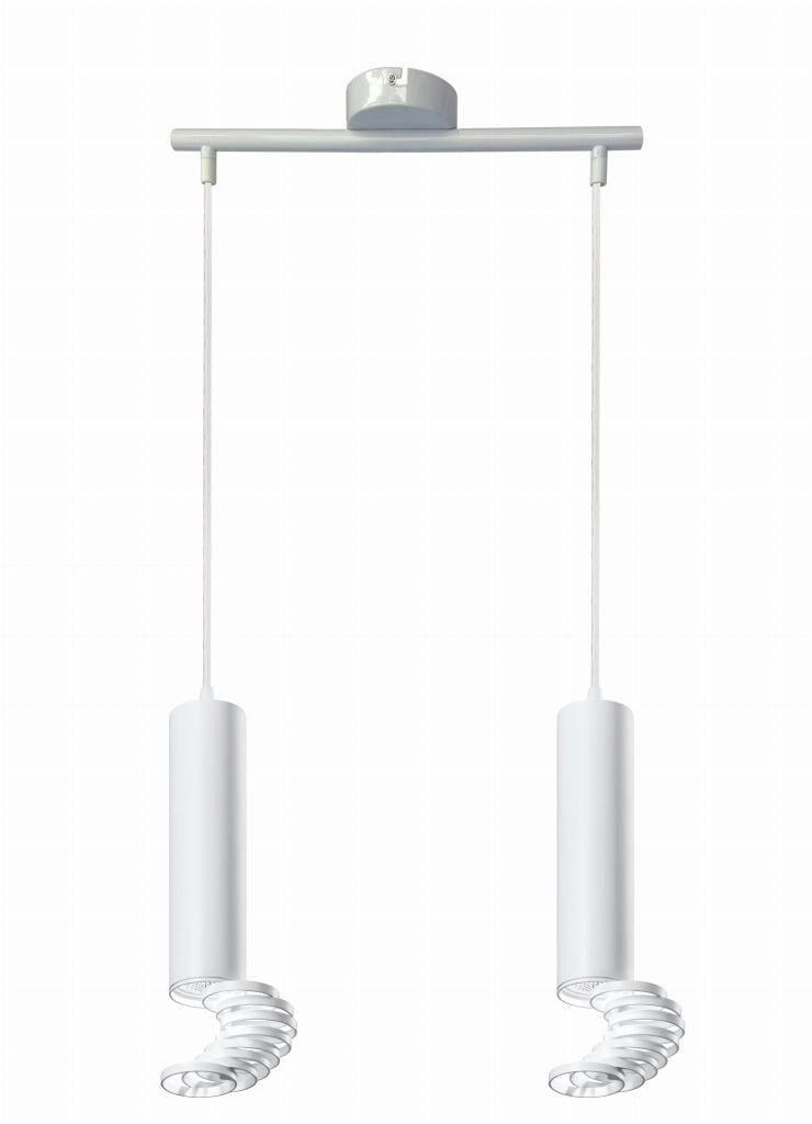 Lampada a sospensione Tuba bianca 2xGU10 Candellux