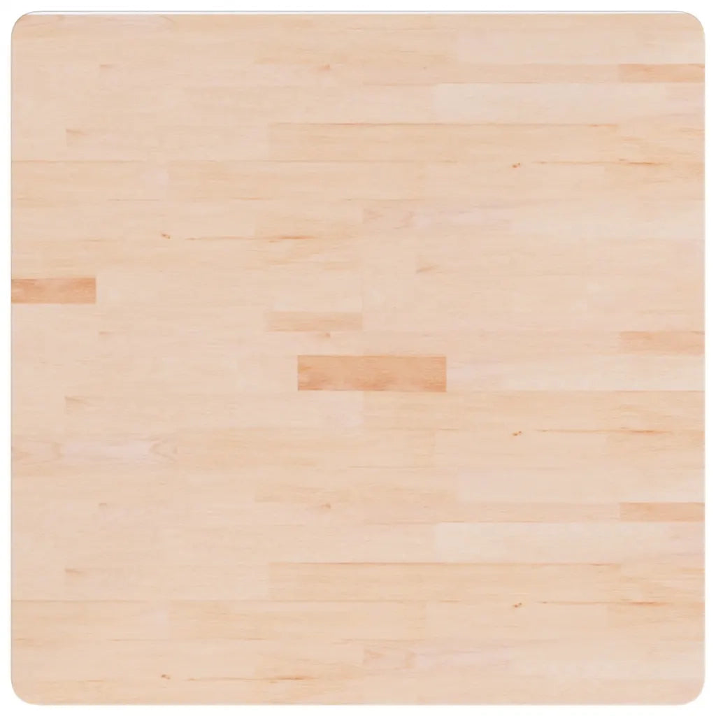 Piano Tavolo Quadrato 80x80x2,5 cm Massello Rovere Non Trattato 342932