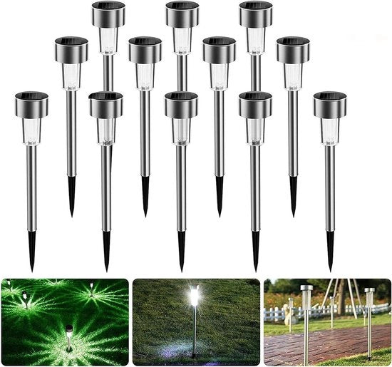 Illuminazione per esterni a energia solare 12 pezzi IP65 impermeabile illuminazione decorativa per aree esterne e giardini