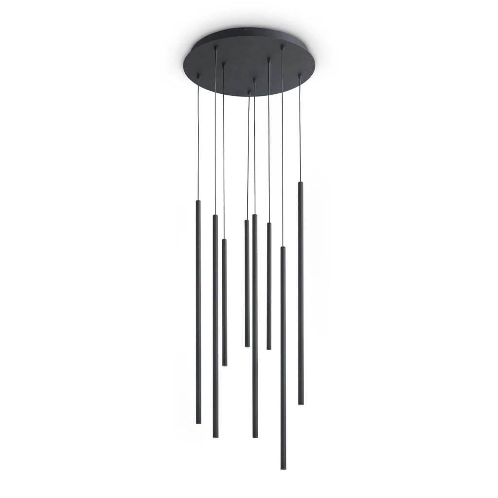 Lampada A Sospensione LOOK 16W Luce Naturale Nera Altezza Regolabile Ideal Lux