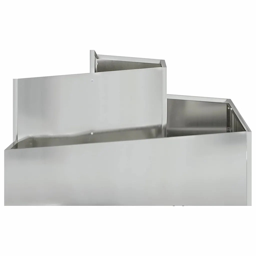 Vaso da giardino Argento 80 x 80 x 50 cm Acciaio zincato 873583