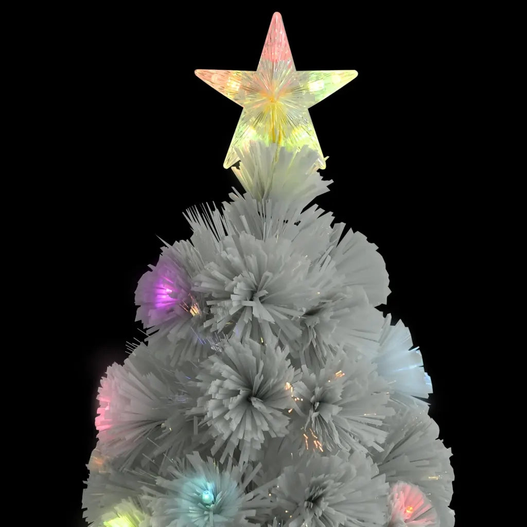 Albero Natale Preilluminato Bianco 120 cm in Fibra Ottica 328449