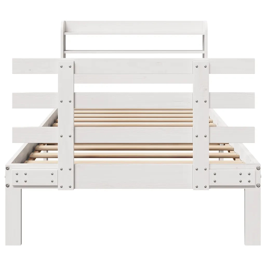 Giroletto con Testiera senza Materasso Bianco 90x190 cm 3306840