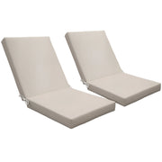 Set 2 Cuscini per Sedie da Giardino con Schienale ¨C Xylo ¨C Beige 112x51 cm Spessore 8 cm