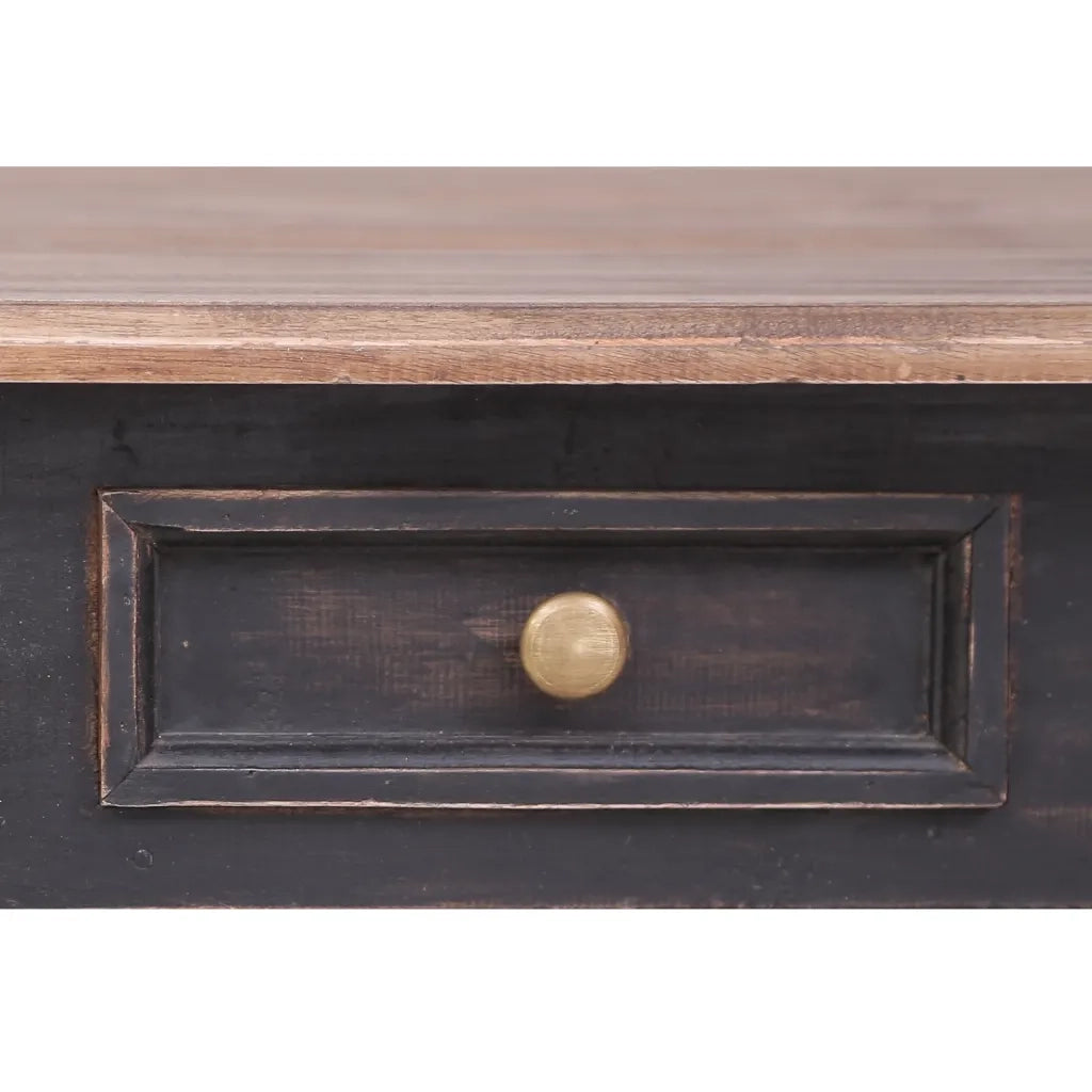 vidaXL Scrivania con 3 Cassetti 117x57x75 cm Legno Massello di Mogano