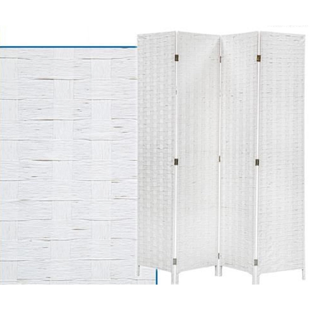 Trade Shop - Separe' A 4 Ante Pannelli Double Face Bianco Paravento Divisorio Ambienti Sep08 336233 -