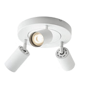 Manuka Plafoniera 3 Elementi Tonda - Bianco, Struttura in Metallo, Attacco GU10, IP20, 150W, Installazione a Soffitto - Rossini Group