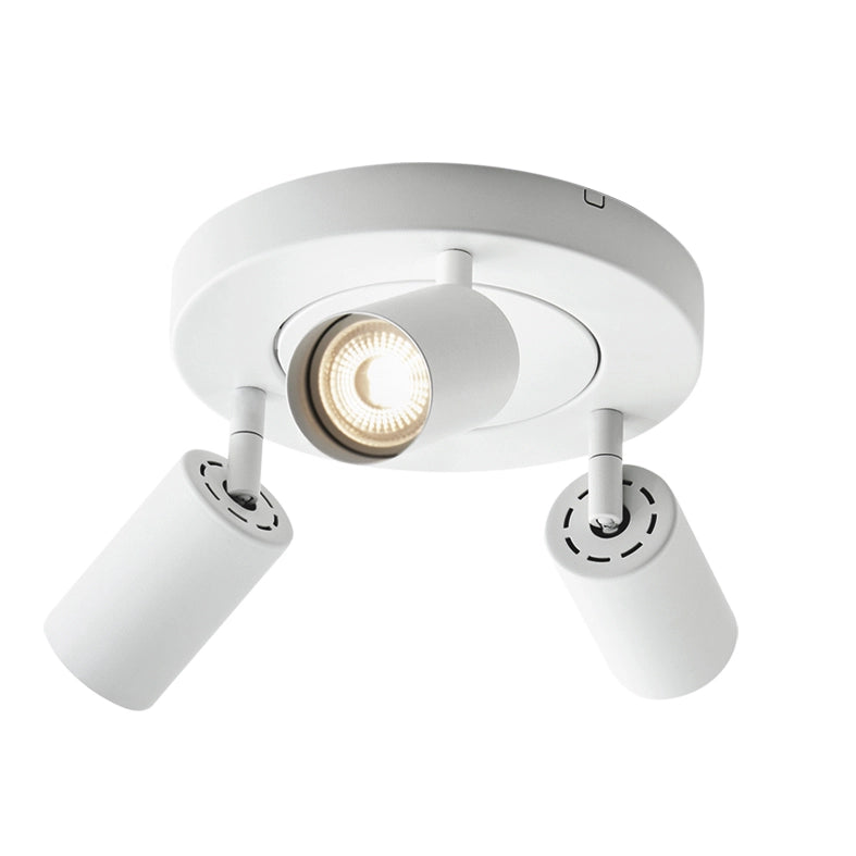 Manuka Plafoniera 3 Elementi Tonda - Bianco, Struttura in Metallo, Attacco GU10, IP20, 150W, Installazione a Soffitto - Rossini Group