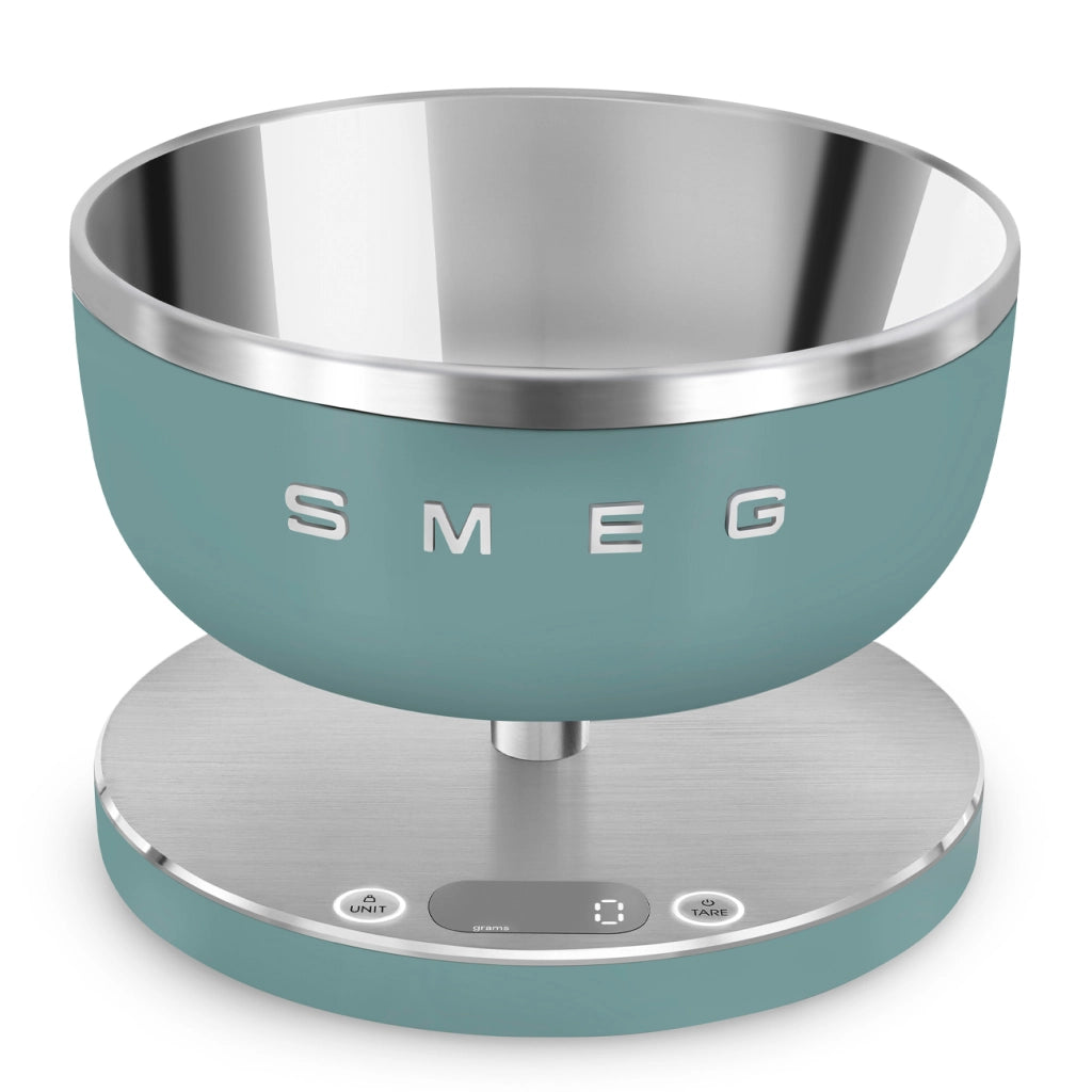 Smeg ksc01egmww bilancia da cucina digitale verde smeraldo, opaca estetica collezione