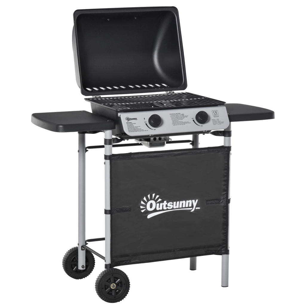 Barbecue a Gas con Coperchio ¨C Zephmum ¨C Grigio 104x49x99cm