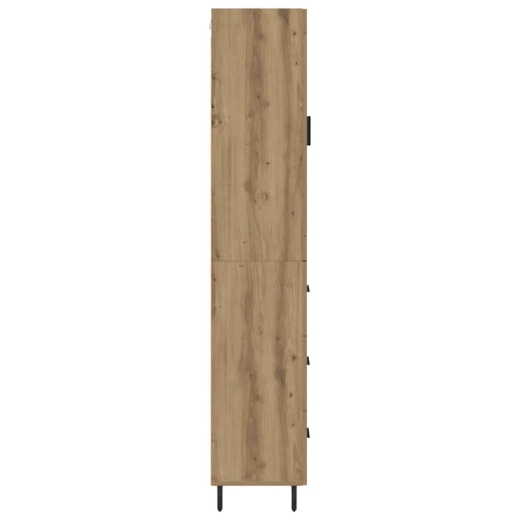 Credenza con cassetto Rovere artigianale 34,5 x 34 x 180 cm