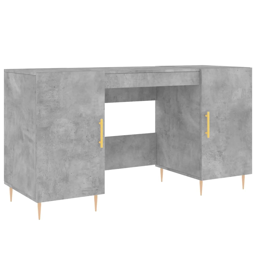 Scrivania Grigio Cemento 140x50x75 cm in Legno Multistrato 829536