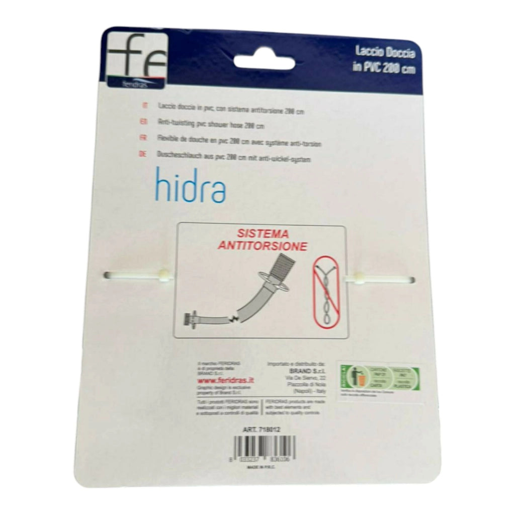 LACCIO DOCCIA IN PVC 200cm CON SISTEMA ANTITORSIONE