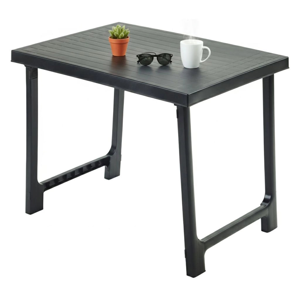 Beechwood, Tavolo da Esterno 6 Posti Made in Italy, 81x56x63h cm Nero Antracite
