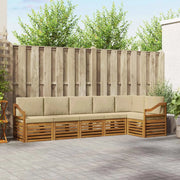 Set divano sezionale con cuscino 6 pcs Naturale e Beige 3374908