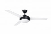 Vam Ventilatore da soffitto Grafite - bianco 122 cm con Luce 2xE27 & Telecomando con Sensore Temperatura