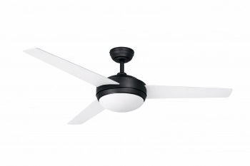 Vam Ventilatore da soffitto Grafite - bianco 122 cm con Luce 2xE27 & Telecomando con Sensore Temperatura