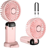 Ventilatore portatile Mini-Ventilatore Oplaadabile - 5 Velocità - Accumulatore integrato 4200 mAh - Opnebbile - USB - Per ufficio Outdoor