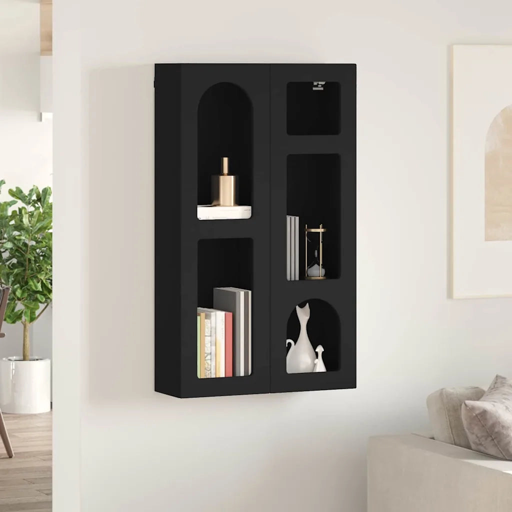 Armadio pensile Nero 59 x 20 x 100 cm Legno multistrato CFW2110058