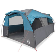 Tenda Familiare a Tunnel per 6 Persone Blu Impermeabile