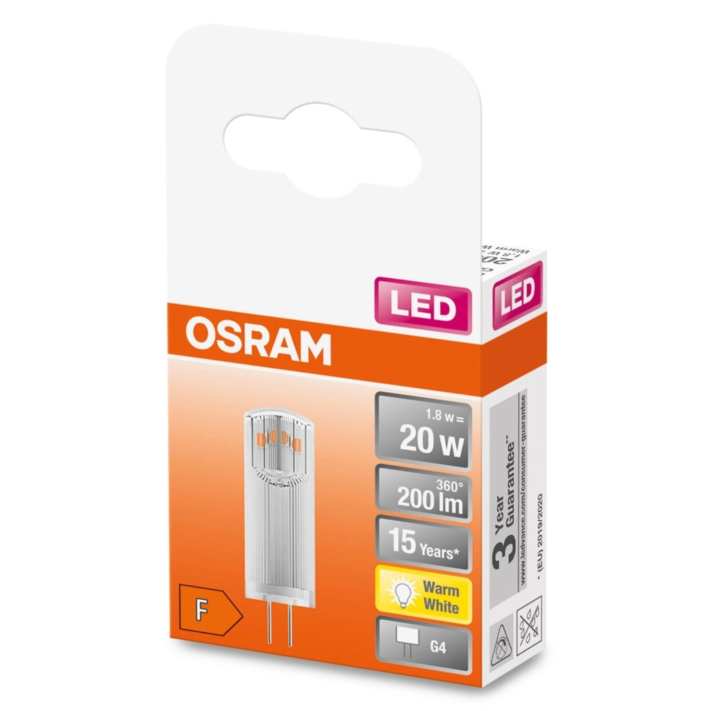 Osram STAR lampada LED Bianco caldo 2700 K 1,8 W G4 F