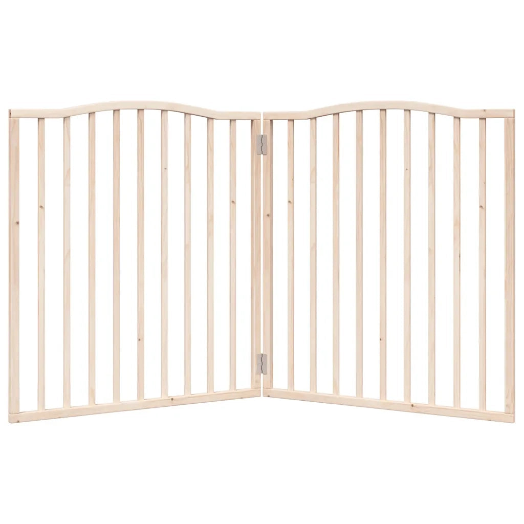 Cancello per Cani Pieghevole 2 Pannelli 160 cm Legno di Pioppo 352210