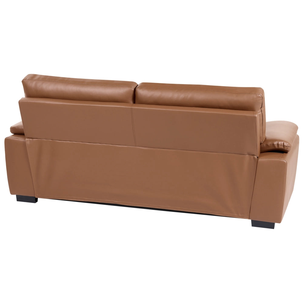 Set divano Nero 3 + 2 posti in ecopelle soggiorno stile moderno