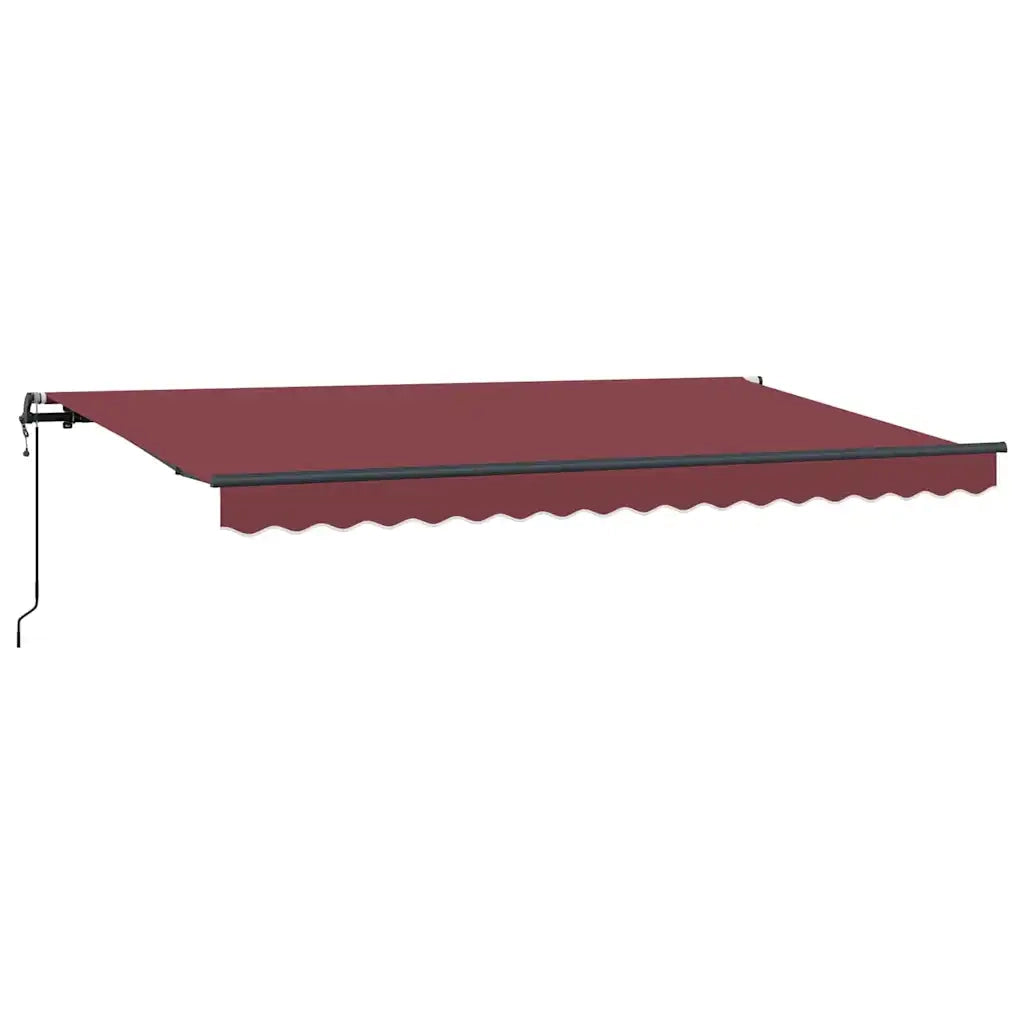 vidaXL Tenda Retrattile Borgogna 400 x 200 cm Poliestere e Alluminio