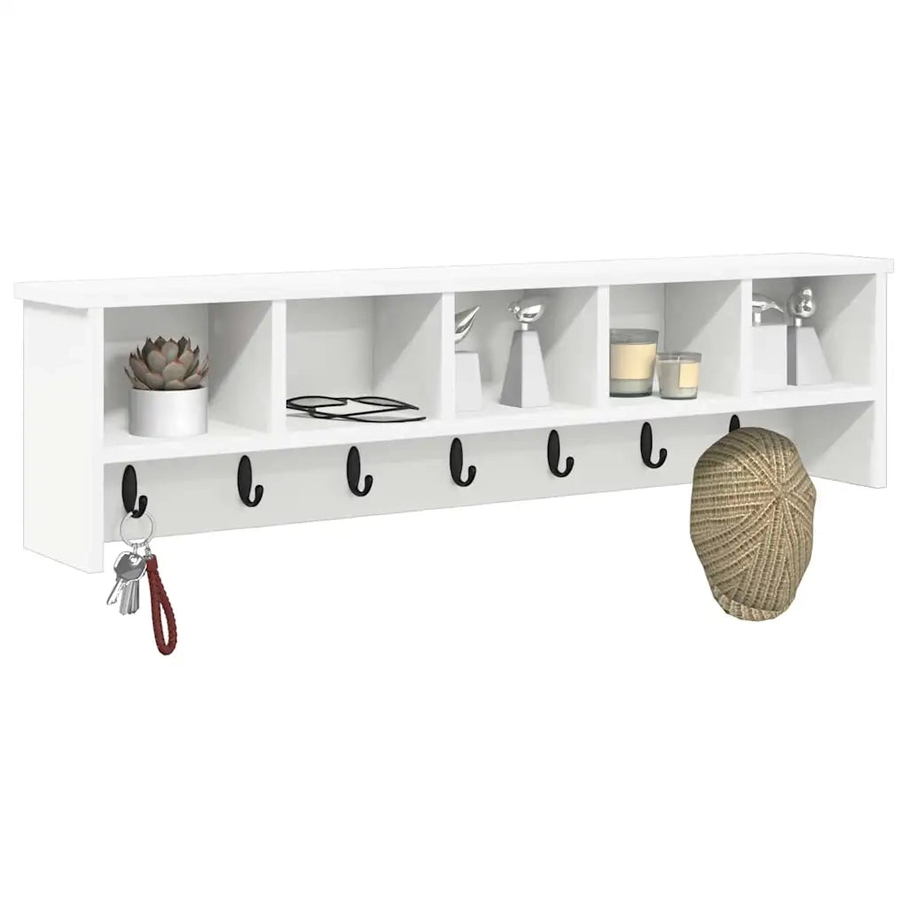 Appendiabiti a muro Bianco 100 x 16 x 26 cm Legno multistrato CFW9097994