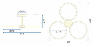 Lampada Led App993-c Gold + Telecomando