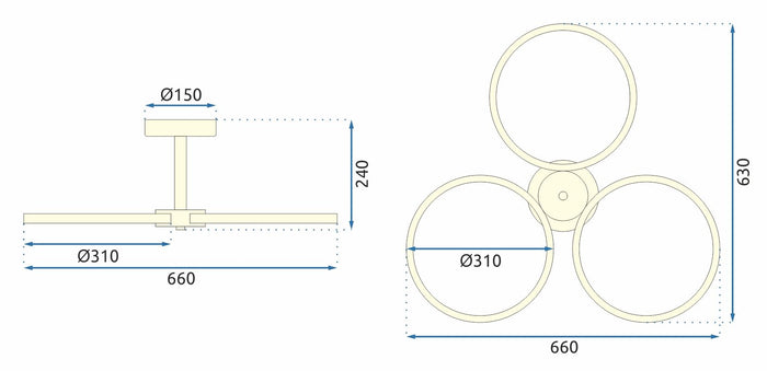 Lampada Led App993-c Gold + Telecomando