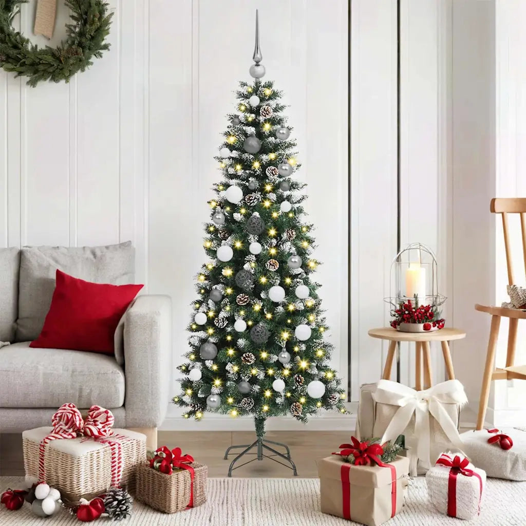 Albero di Natale artificiale con 150 LED Verde 150 cm 3395807