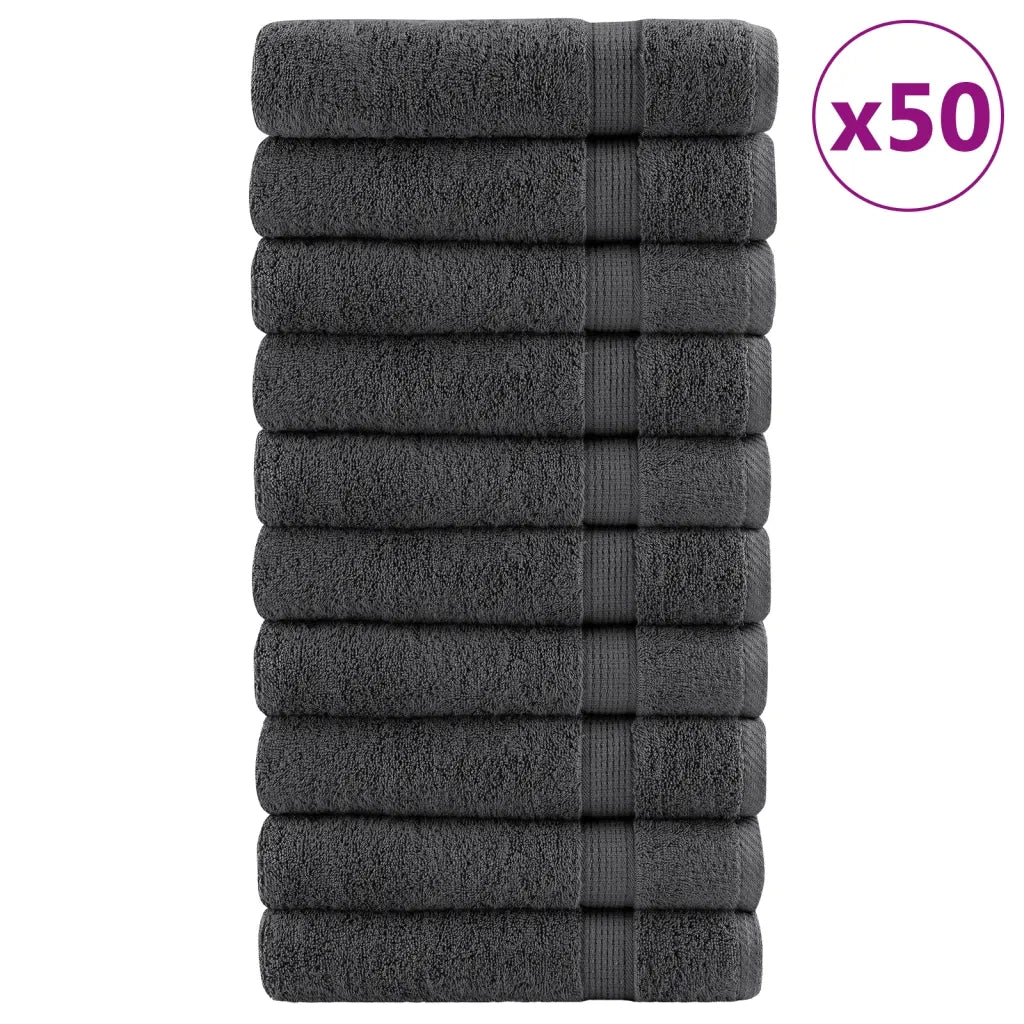 Asciugamani Premium SOLUND 50 pz Antracite 50x100cm 600gsm