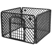Recinto modulare per cani Oskar in plastica nera 91x91x60 cm