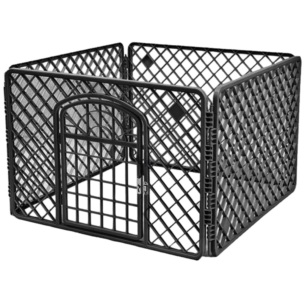 Recinto modulare per cani Oskar in plastica nera 91x91x60 cm