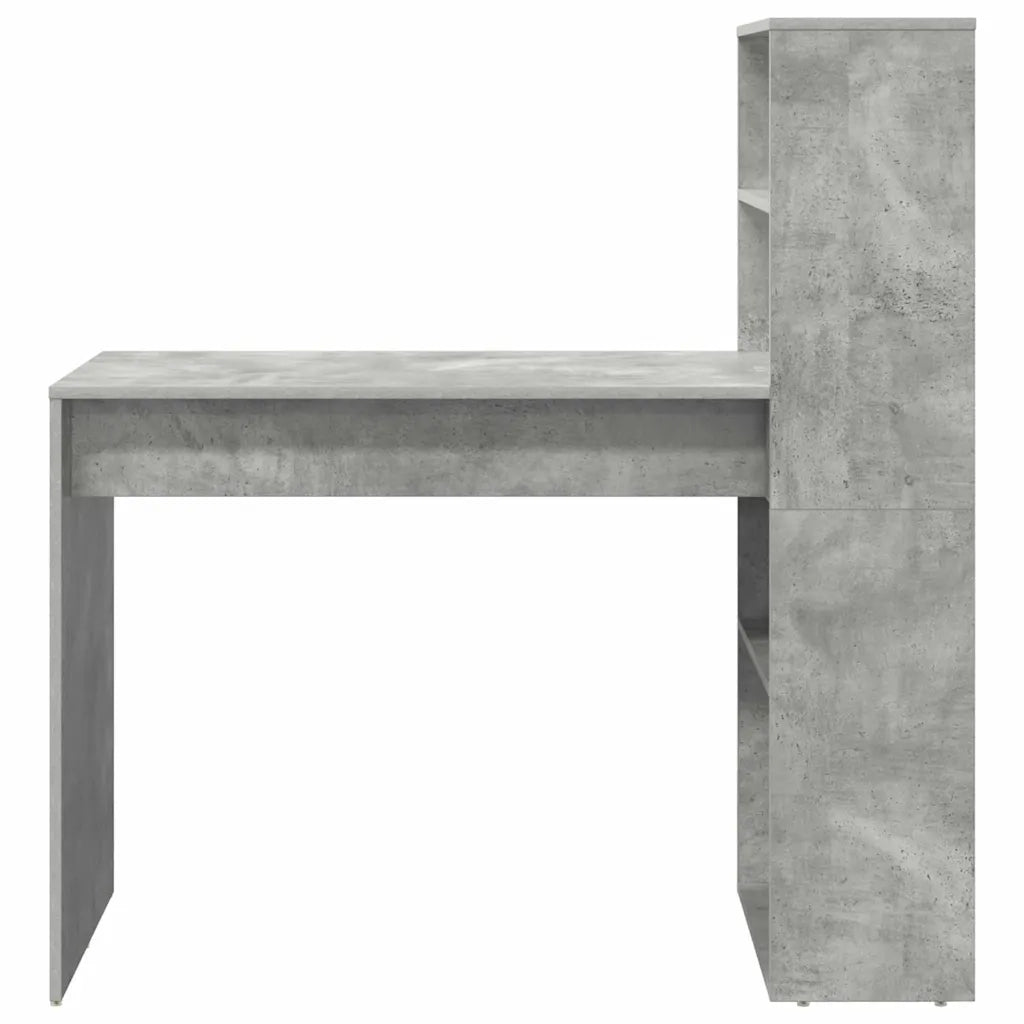 Scrivania | Tavolo da Ufficio Grigio cemento 113 x 54 x 120 cm Legno multistrato