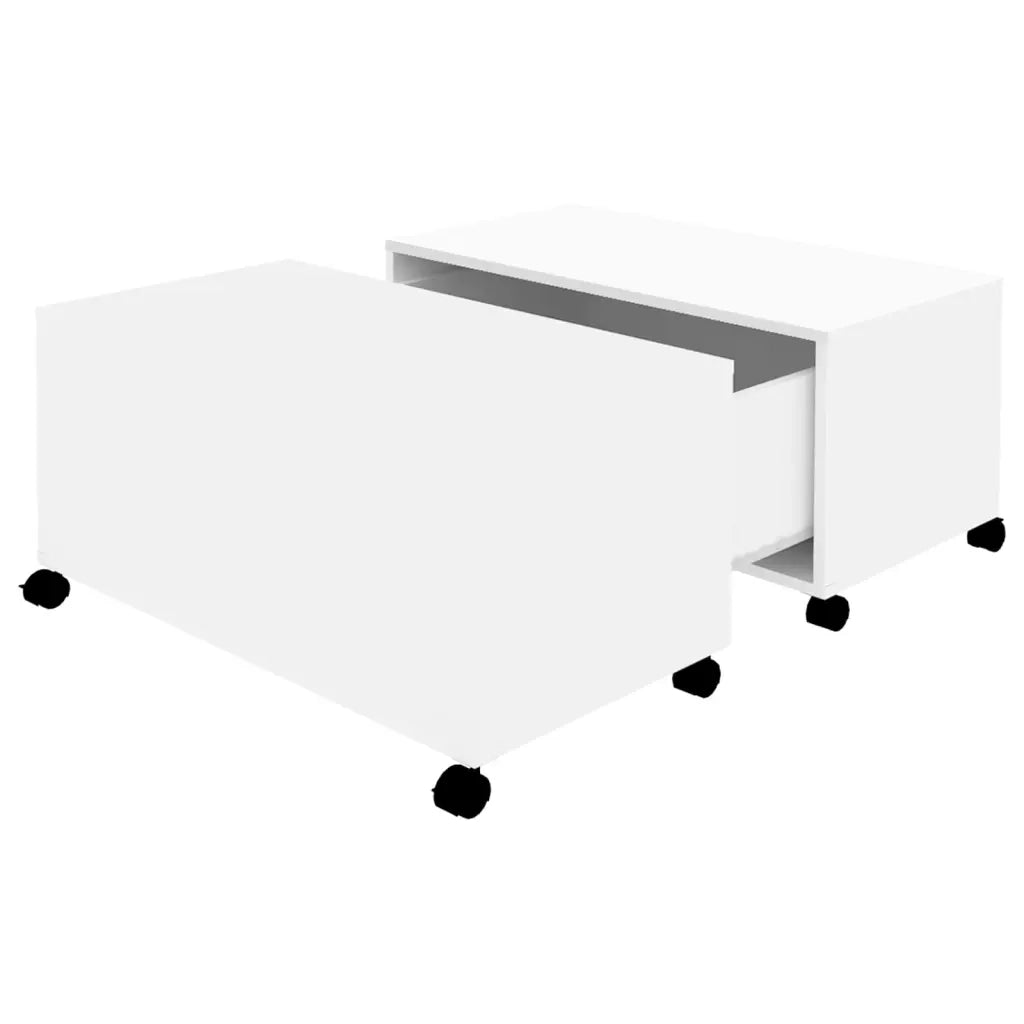 Tavolino da Salotto Bianco 75x75x38 cm in Legno Multistrato 806867