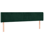 Testiera | Testata ad Orecchio Verde Scuro 183x16x78/88 cm in Velluto