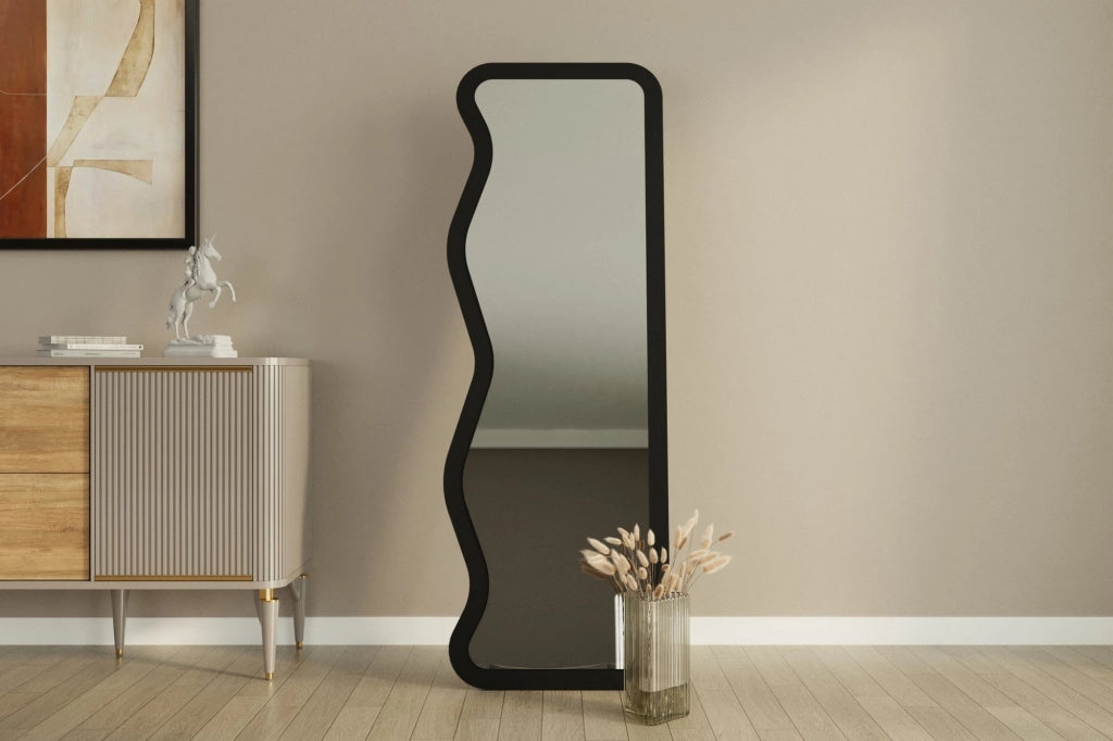 Bissonen\, Specchio Forma Rettangolare, 50x160h cm Nero