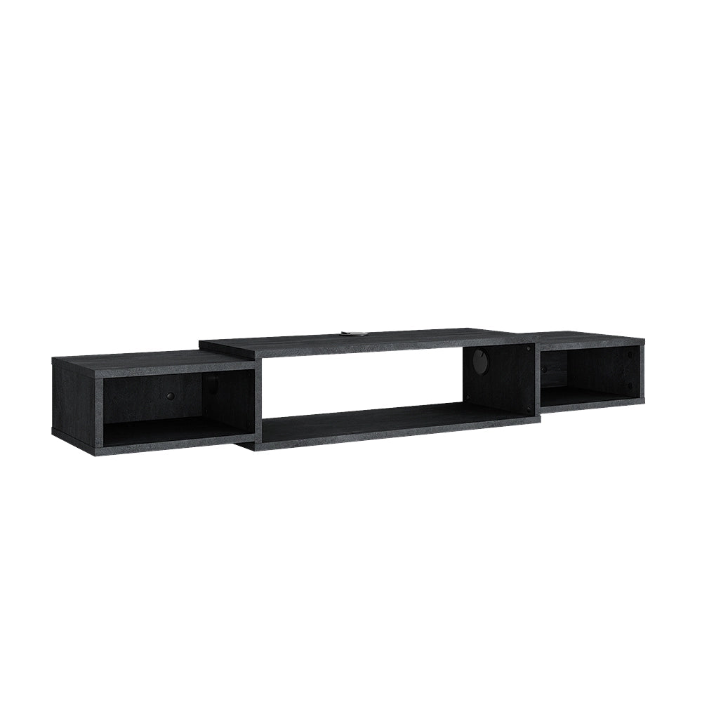 Vicco Mobile tv Calcestruzzo nero 139.7 x 20.3 cm con ripiani aperti