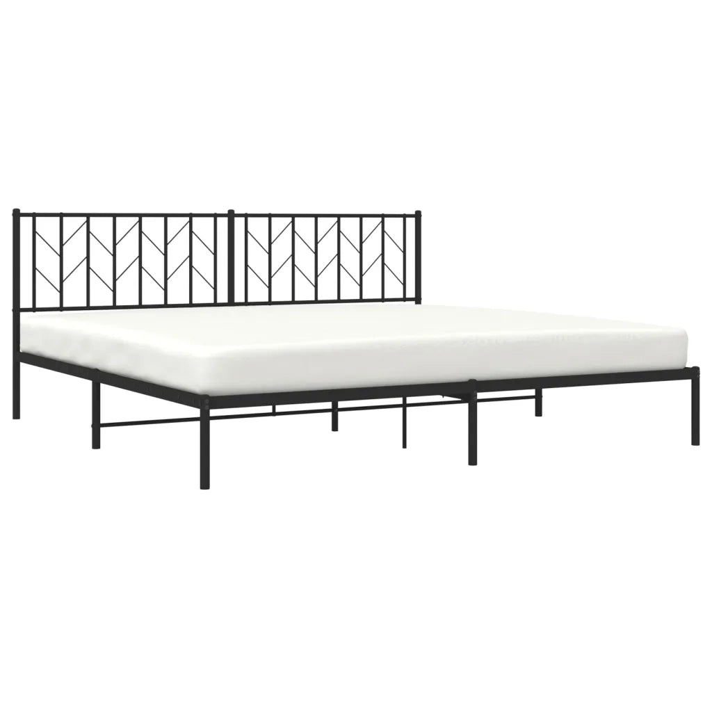Giroletto con Testiera in Metallo Nero 200x200 cmcod mxl 109609