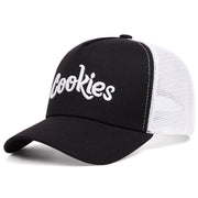 Cappellino da baseball ricamato Cookies, bianco e nero