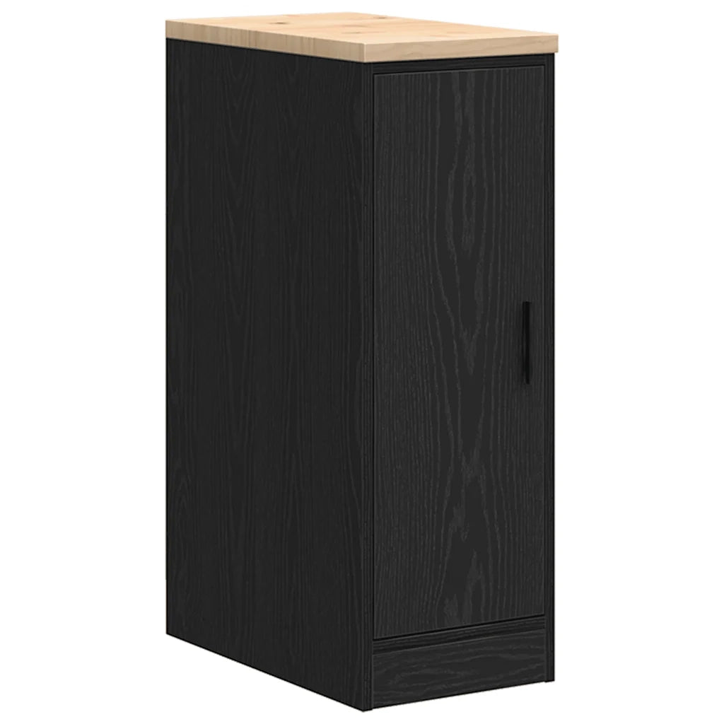 vidaXL Armadi da Garage 2 pz Neri in Legno Multistrato