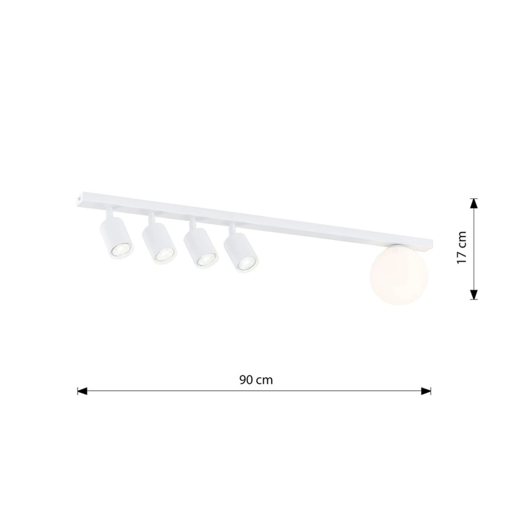 Lampada a sospensione Baster in acciaio bianco
