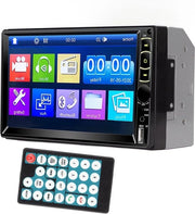 Autoradio a Tavolo 7 Pollici con Schermo Touch HD, Doppia Presa Din, Bluetooth, Ricevitore FM e Ingresso Camera di Ricarica - Supporta Android 10.1 e iOS 13.3 Smartphone con Mirror Link.